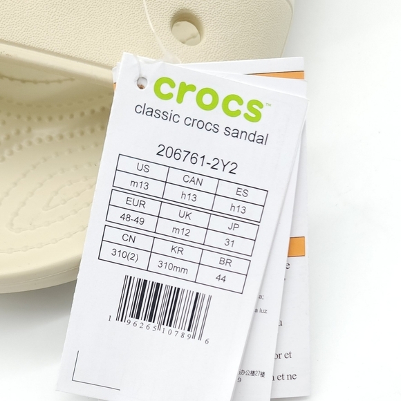 Crocs Classic Mens Slip-on Two Strap Jibbitz Charm Sandals Size 13 main image 4